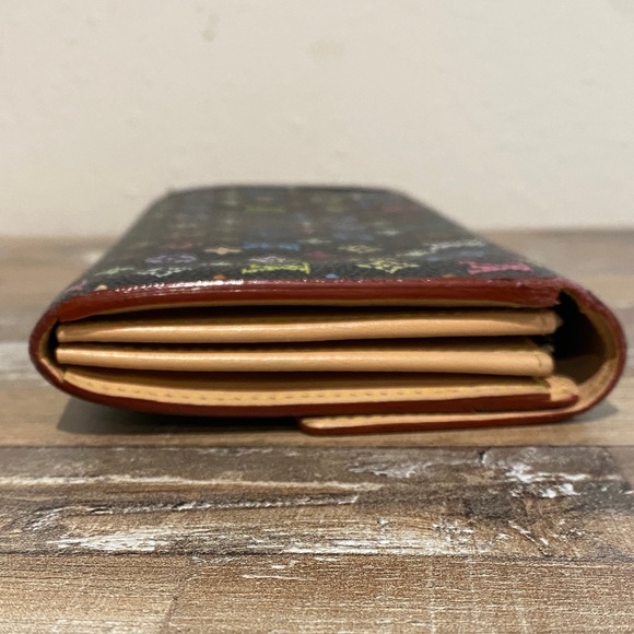 Louis Vuitton Black Murakami Multicolor Monogram Sarah Wallet - Picture 9 of 13